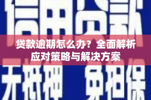 港口贷款逾期怎么办？全面解析应对策略与解决方案