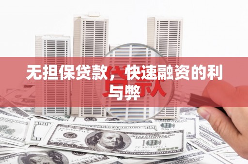 港口无担保贷款，快速融资的利与弊