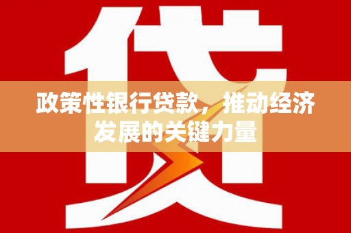 港口政策性银行贷款，推动经济发展的关键力量