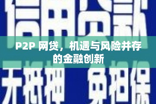 港口P2P 网贷，机遇与风险并存的金融创新